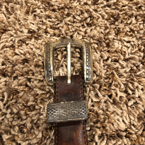 Onyx by Brighton Men's Brown Salina Leather Belt - Picture 8 of 16
